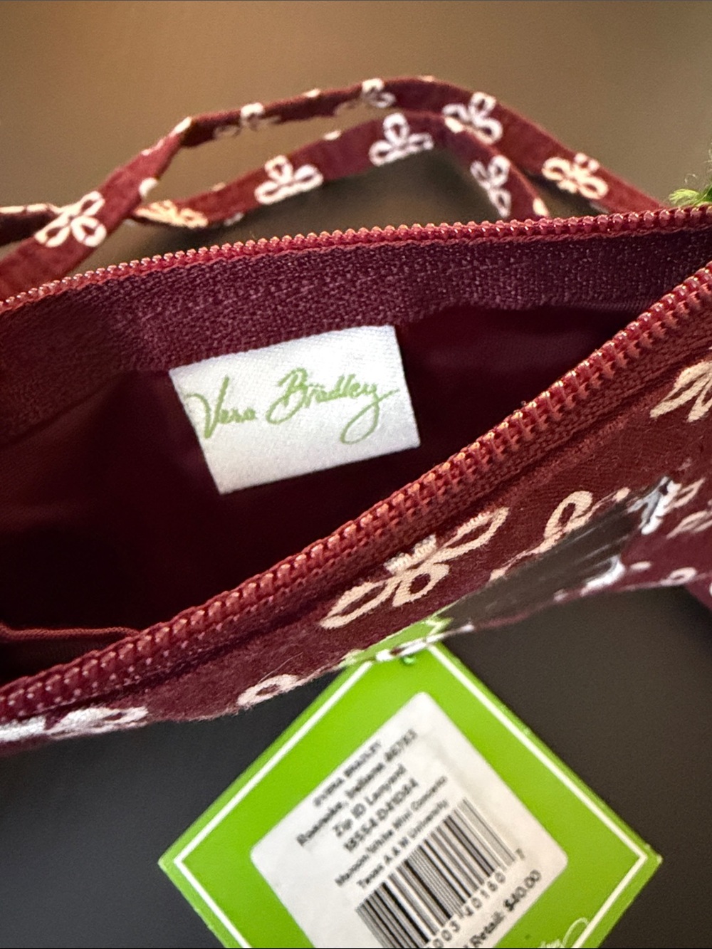 Vera Bradley Maroon Texas A&M Lanyard ID Pouch - Picture 4 of 7